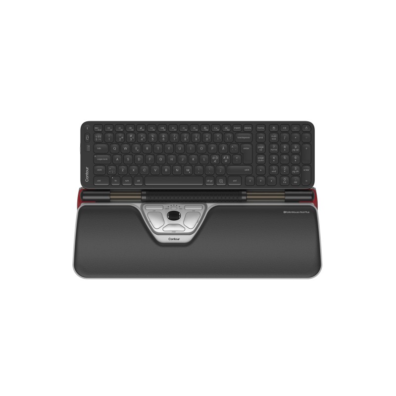 Contour RollerMouse Sæt med mus og tastatur Saks Trådløs Pan Nordic